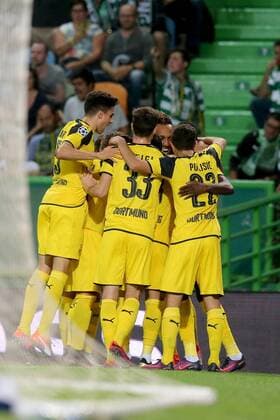 Pierre-Emerick Aubameyang (Borussia Dortmund 17) nach dem 0:1, Sporting Lissabon vs. Borussia Dortmund , Fussball, Champions League, Gruppenphase, 18.10.2016, Lissabon Copyright: xLangerx xEibner-Pressefotox EP_HLR