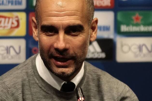 18.10.2016, Nou Camp, Barcelona, Spain. UEFA Champions League, Manchester City press conference PK Pressekonferenz FC. Barcelona versus Manchester City. Pep Guardiola during the press conference xangelxboludax  ActionPlus11801270