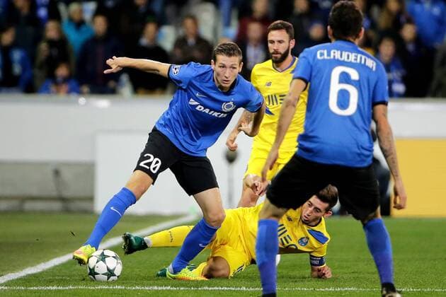Hans Vanaken midfielder of Club Brugge FOOTBALL : FC Bruges vs FC Porto - Ligue des Champions - 18 10 2016 Photonews Panoramic 