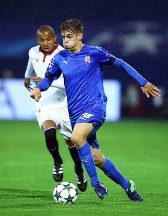 UEFA Champions League, GNK Dinamo - Sevilla 18.10.2016., Maksimir Stadium, Zagreb - UEFA Champions League, Group H, Round 3, GNK Dinamo - Sevilla FC. Borna Sosa.  SlavkoxMidzorPIXSELL