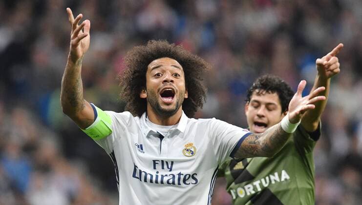 Marcelo (Real Madrid) gestures during the UEFA Champions League match between Real Madrid and Legia Warszawa played at Estadio Santiago Bernabeu, Madrid  xJ.M.Colomox xx