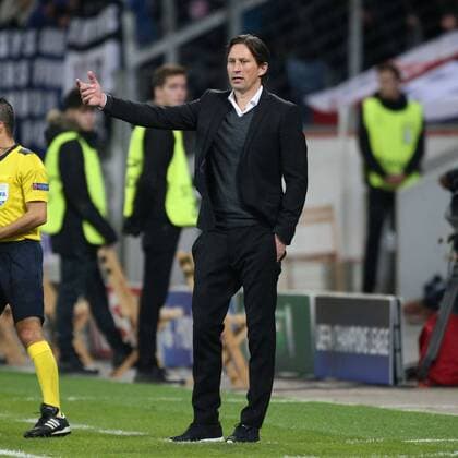 18.10.2016, Fussball Champions League 2016 17, Vorrunde, 3. Spieltag, Bayer 04 Leverkusen - Tottenham Hotspur, Cheftrainer Roger Schmidt (Bayer 04 Leverkusen)