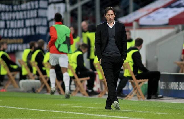 18.10.2016 - Cheftrainer Roger Schmidt (Bayer 04 Leverkusen) beim Champions League Gruppenspiel (Saison 2016 17) Bayer Leverkusen - Tottenham Hotspur.