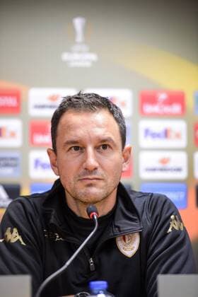 Standard s head coach Aleksandar Jankovic pictured during a press conference PK Pressekonferenz of Belgian soccer team Standard de Liege, Wednesday 19 October 2016, in Liege. Tomorrow Standard is playing the third game of the group stage of the Europa League competition against Greek team Panathinaikos. NICOLASxLAMBERT  x04960561x