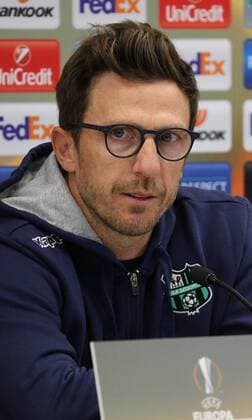 SOCCER - EL, Rapid vs Sassuolo, preview VIENNA,AUSTRIA,19.OCT.16 - SOCCER - UEFA Europa League, group stage, SK Rapid Wien vs US Sassuolo Calcio, preview, press conference PK Pressekonferenz Sassuolo. Image shows Eusebio Di Francesco (Sassuolo). Keywords: Wien Energie. GEPAxpictures xFranzxPammer