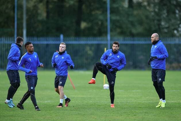 Soccer players of Slovan Liberec in action during the training session prior to European Football League third round group J match: Slovan Liberec vs Fiorentina in Liberec, Czech Republic, October 19, 2016. (CTKxPhoto RadekxPetrasek) CTKPhotoP201610190835501  PER 8