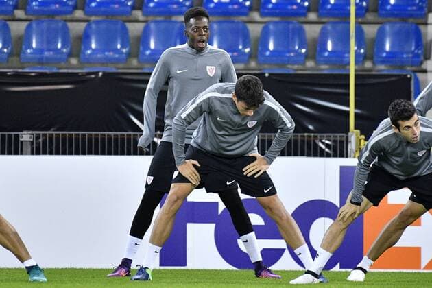 Athletic s forward Inaki Williams pictured during a training of Portuguese soccer team Athletic Bilbao, Wednesday 19 October 2016, in Genk. Tomorrow Bilbao is playing the third game of the group stage of the Europa League competition against Belgian soccer team RC Genk. YORICKxJANSENS  x04960867x