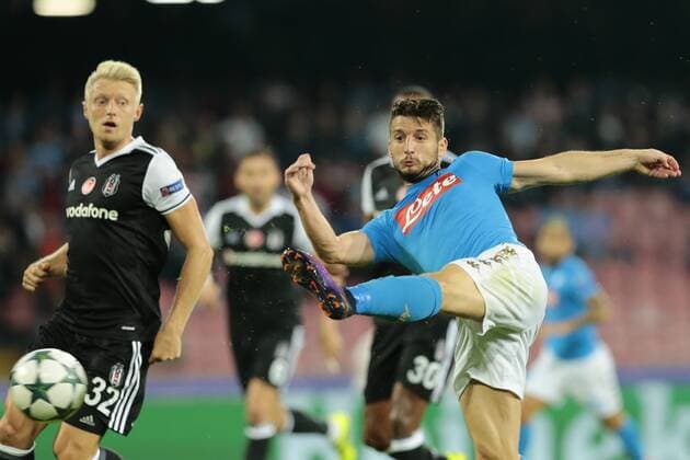 Fußball, SSC Neapel - Besiktas Istanbul Dries Mertens Napoli, Napoli 19-10-2016 SSC Napoli vs. Besiktas Istanbul Football Calcio UEFA Champions League 2016 2017 Group B. SSC Napoli vs. Besiktas Istanbul cesarexpurini