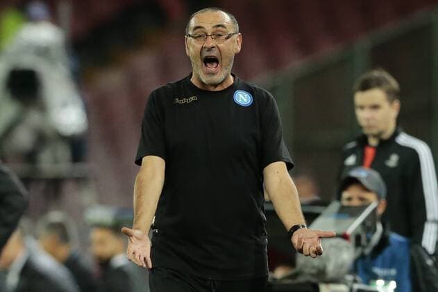 Fußball, SSC Neapel - Besiktas Istanbul Maurizio Sarri Napoli, Napoli 19-10-2016 SSC Napoli vs. Besiktas Istanbul Football Calcio UEFA Champions League 2016 2017 Group B. SSC Napoli vs. Besiktas Istanbul cesarexpurini