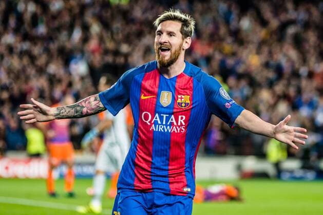 October 19, 2016 - Barcelona, Catalonia, Spain - FC Barcelona Barca forward MESSI celebrates his goal during the Champions League match between FC Barcelona and Manchester City at the Camp Nou stadium in Barcelona FC Barcelona v Manchester City - Champions League - ZUMAo105 20161019_zap_o105_014