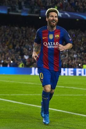 19.10.2016, xslx, Fussball UEFA Champions League, FC Barcelona Barca - FC Manchester City, emspor, v.l. Lionel Messi (FC Barcelona) Jubelt nach dem Tor zum 3-0 Barcelona