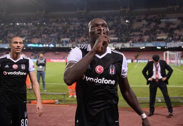 UEFA Champions League Group B match between Napoli and Besiktas at San Paolo Stadium in Napoli, Italy , 19 October 2016. Final Score : Napoli 2 - Besiktas 3 Pictured Vincent Aboubakar of Besiktas . 