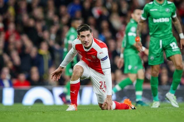 Hector Bellerin (Arsenal), OCTOBER 19, 2016 - Football Soccer : Hector Bellerin of Arsenal during the UEFA Champions League Group Stage match between Arsenal and Ludogorets Razgrad at Emirates Stadium in London, England. Noxthirdxpartyxsales  (mdga012266)