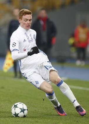October 19, 2016 - Dynamo Viktor Tsygankov in action during the UEFA Champions League Group stage match between FC Dynamo Kiev and Benfica FC at the Olympic Stadium in Kiev on 19 October , 2016. The UEFA Champions League Group stage match between FC Dynamo Kiev and Benfica FC - ZUMAs334 20161019_zap_s334_035