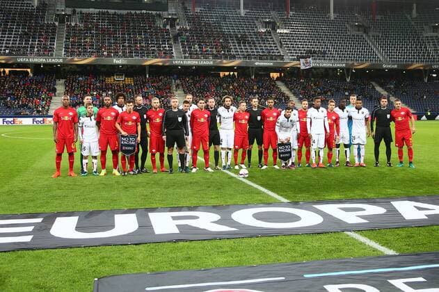 SOCCER - EL, RBS vs Nice SALZBURG,AUSTRIA,20.OCT.16 - SOCCER - UEFA Europa League, group stage, Red Bull Salzburg vs OGC Nice. Image shows both teams. GEPAxpictures xFelixxRoittner