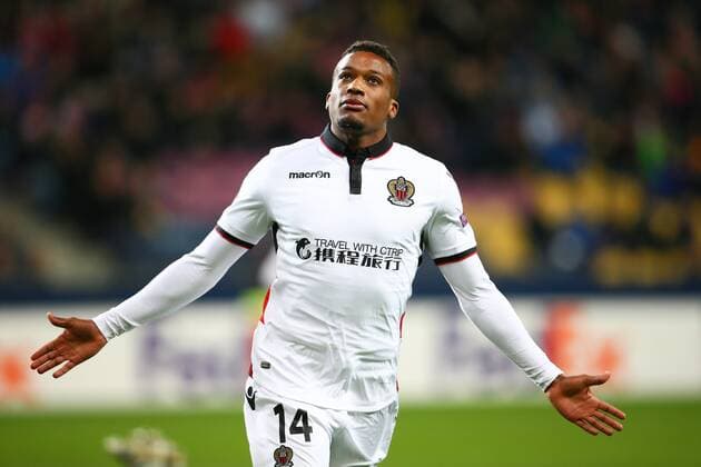 SOCCER - EL, RBS vs Nice SALZBURG,AUSTRIA,20.OCT.16 - SOCCER - UEFA Europa League, group stage, Red Bull Salzburg vs OGC Nice. Image shows the rejoicing of Alassane Plea (Nice). GEPAxpictures xFelixxRoittner