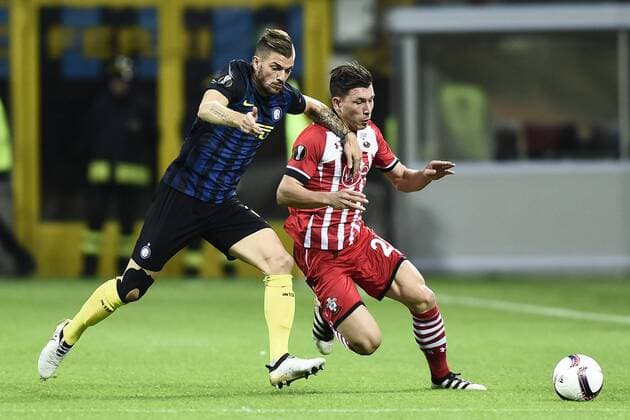 Db Milano 20 10 2016 - Europa League Inter Mailand - FC Southampton Davide Santon-Pierre Hojbjerg 