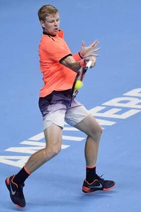 Kyle Edmund pictured during the second round match between Spanish David Ferrer ATP Tennis Herren 15) and British Kyle Edmund (ATP 48) at the first edition of the European Open - ATP Antwerpen on hardcourt, from 17 to 23 October, in Antwerp, Thursday 20 October 2016. DIRKxWAEM  x04962589x