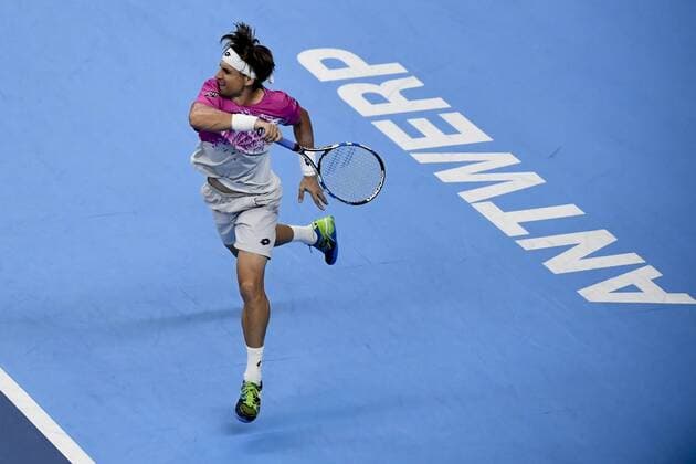 Spanish David Ferrer pictured during the second round match between Spanish David Ferrer ATP Tennis Herren 15) and British Kyle Edmund (ATP 48) at the first edition of the European Open - ATP Antwerpen on hardcourt, from 17 to 23 October, in Antwerp, Thursday 20 October 2016. DIRKxWAEM  x04962613x