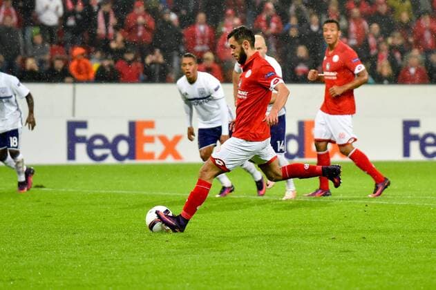 GER, UEFA EL, Mainz 05 (GER) vsÊÊRSC Anderlecht (BEL) 20.10.2016, Opel-Arena, Mainz, GER, UEFA EL, Mainz 05 (GER) vsÊÊRSC Anderlecht (BEL), im Bild Yunus Malli ( 10, FSV Mainz) trifft per Elfmeter das Tor zum 1:0 Foto © nordphoto Fabisch nordphotox xFabisch