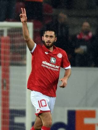 20.10.2016, xjhx, Fussball Europa League, FSV Mainz 05 - RSC Anderlecht, emspor, v.l. Yunus Malli (FSV Mainz 05), celebrate the goal, Torjubel zum 1:0 Mainz