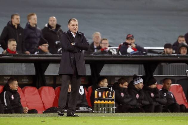 coach Yuryy Vernydub of FC Zorya Luhanskduring the Europa League group A match between Feyenoord and Zorya Luhansk on October 20, 2016 at the Kuip stadium in Rotterdam, The Netherlands. Feyenoord v Zorya Luhansk UEFA Europa League 2016 2017 xVIxxIVx 6431586