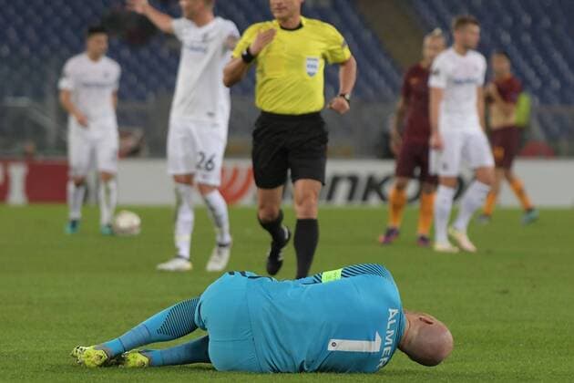 Robert Almer Austria. Roma 20-10-2016 Stadio Olimpico Football Calcio Europa League AS Roma - Austria Wien AntoxBaldassarre