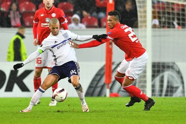 GER, UEFA EL, Mainz 05 (GER) vsÊÊRSC Anderlecht (BEL) 20.10.2016, Opel-Arena, Mainz, GER, UEFA EL, Mainz 05 (GER) vsÊÊRSC Anderlecht (BEL), im Bild Sofiane Hanni (RSC Anderlecht 94) im Zweikampf mit Jean-Philippe Gbamin ( 25, FSV Mainz) Foto © nordphoto Fabisch nordphotox xFabisch