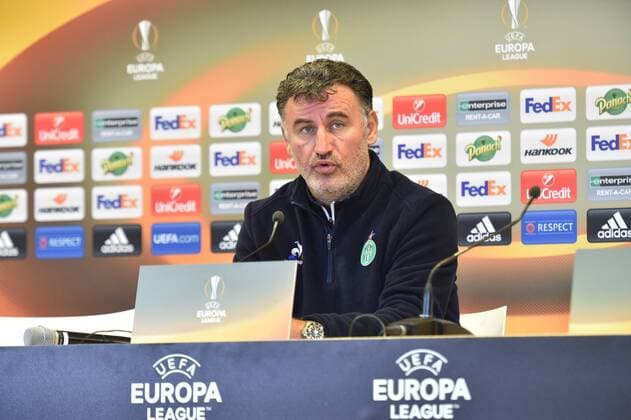 Fußball, EL, AS St. Etienne - FK Qäbälä Christophe Galtier (saint etienne) - Fussball, Europa League, AS Saint Etienne vs. Gabala FK - Groupe C - 20 10 2016 FredericChambert Panoramic 