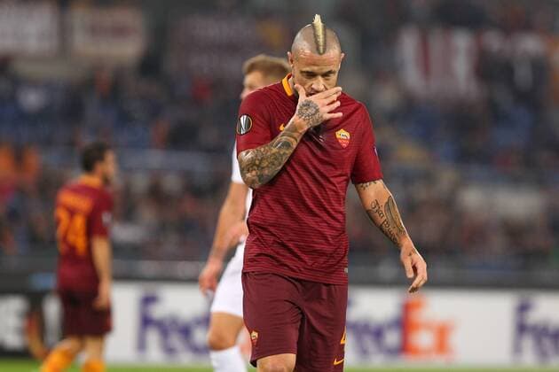 20.10.2016. Stadio Olimpico, Rome, Italy. Uefa Europa League, AS Roma vs Austria Vienna. Disappointment on the face of Nainggolan as he misses a good chance xACTIVAxFOTOx  ActionPlus11802323