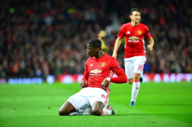 UEFA Europa League Group A day 3 match between Manchester United ManU and Fenerbahce at Old Trafford Stadium in Manchester , England , October 20 , 2016. Final Score: Manchester United 4 - Fenerbhace 1 Pictured: Paul Pogba of Manchester United. 