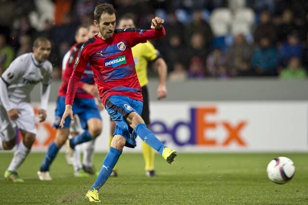 Tomas Horava of Viktoria in action during the European Football League third round group E match FC Viktoria Plzen vs FC Astra Giurgiu in Pilsen, Czech Republic, October 20, 2016. (CTKxPhoto MichalxKamaryt) CTKPhotoP201610201335601  kmt 17