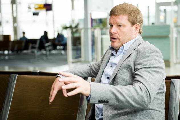 Gent s head coach Hein Vanhaezebrouck talks to the press at the airport in Lviv, Ukraine, on Friday 21 October 2016. Yesterday Gent played the third game of the group stage (group H) of the Europa League competition against Ukraine club Shaktar Donetsk, losing 5-0. JASPERxJACOBS  x04963625x