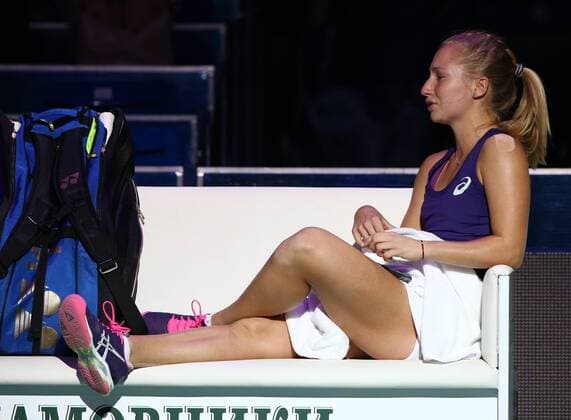 OSCOW, RUSSIA - OCTOBER 22, 2016: Australia s Daria Gavrilova loses her 2016 VTB Kremlin Cup International Tennis Tournament women s final match against Russia s Svetlana Kuznetsova 6:2, 6:1 at the Olympic Stadium. Stanislav Krasilnikov TASS  TS03538D