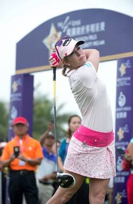 October 23, 2016 - Haikou, Hainan, China - Ladies professional golfer Paula Creamer on the Blackstone course in Mission Hills resort Haikou during the 2nd round of the 4th World celebrity Pro-am. .Blackstone course, Mission Hills resort, Haikou, Hainan Island China. Round 2 of the Mission Hills 4th World celebrity Pro-Am tournament 2016 - ZUMAr144 20161023_zap_r144_002