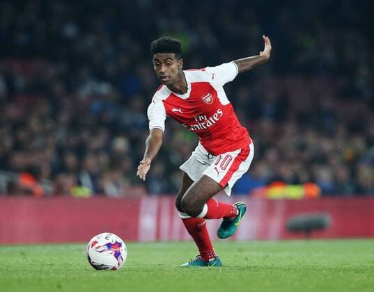 Arsenal s Gedion Zelalem in action during the EFL Cup match at the Emirates Stadium, London. Picture date October 25th, 2016 Pic David Klein Sportimage EDITORIAL USE ONLY. No use with unauthorised audio, video, data, fixture lists, club league logos or live services. Online in-match use limited to 120 images, no video emulation. No use in betting, games or single club league player publications.