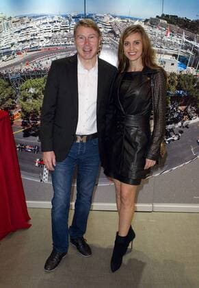 Monaco, October 25, 2016: Monaco World Sports Legends Award with F1 Champion Mika Hakkinen and Girlfriend Marketa Kromatova Monaco World Sports Legends Award