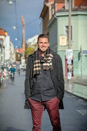 Pascal Testroet beim Fotoshooting. Pascal Testroet