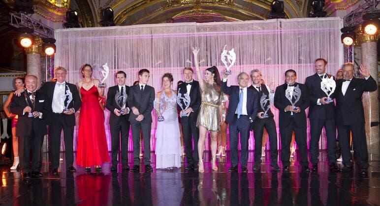 Themen der Woche - Sport Bilder des Tages - Sport Monaco, October 26, 2016: Monaco World Sports Legends Award with all the Winners: Giacomo Agostini, Carl Fogarty, Mika Hakkinen, Tia Hellebaut, Jhong Uhk Kim, Sir Anthony McCoy, Jean Marie Pfaff, Pernilla Wiberg, Victor Tello, Antony Noghes, Lorena Baricalla, Louis Ducruet Monaco World Sports Legends Award