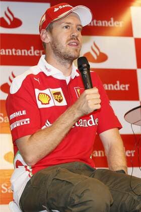 October 26, 2016 - Mexico - EUM20161026DEP10.JPG.CIUDAD DE MEXICO.- Student Normalistas-CDMX.- El piloto aleman Sebastian Vettel, durante conferencia de prensa ofrecida en el Tecnologico de Monterrey Campus Santa Fe, este miercoles 26 de octubre de 2016, en el marco del Gran Premio de Formula 1 que se llevara a cabo este fin de semana. Foto: Agencia EL UNIVERSAL Agustin Salinas RCC F1 2016 - Mexico Grand Prix - Preparations  - ZUMAu78_ 20161026_zaf_u78_054
