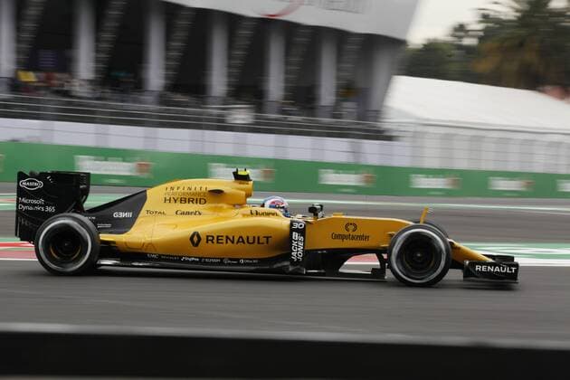 British driver Jolyon Palmer from Renault in action druing the free practice of Mexico s Formula One Grand Prix at Hermanos Rodriguez racetrack in Mexico City, Mexico, 28 October 2016. The competition will be held next Sunday 30 October. FREE PRACTICE AT MEXICO S FORMULA ONE GRAND PRIX !ACHTUNG: NUR REDAKTIONELLE NUTZUNG!  MEX001 20161028-636132846461239484