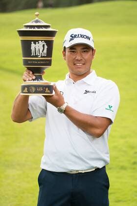 Hideki Matsuyama of Japan poses with his champion trophy after winning the 2016 WGC-HSBC Champions golf tournament in Shanghai, China, 30 October 2016. Hideki Matsuyama waved to a cheering crowd from the top balcony of a corporate suite over the 18th green at Sheshan International, where moments earlier he finished up a thorough beating of a world-class field in the HSBC Champions. He never felt higher. His game never felt better. And the 24-year-old Japanese star can only hope that he s just getting started. Matsuyama never gave anyone a chance Sunday, closing with a 6-under 66 for a seven-shot victory that made him the first Asian to win a World Golf Championships event since the series began in 1999. And it was only fitting that he won at the event billed as Asia s major. Matsuyama finishes off dominant victory in Shanghai  pbu525301_38
