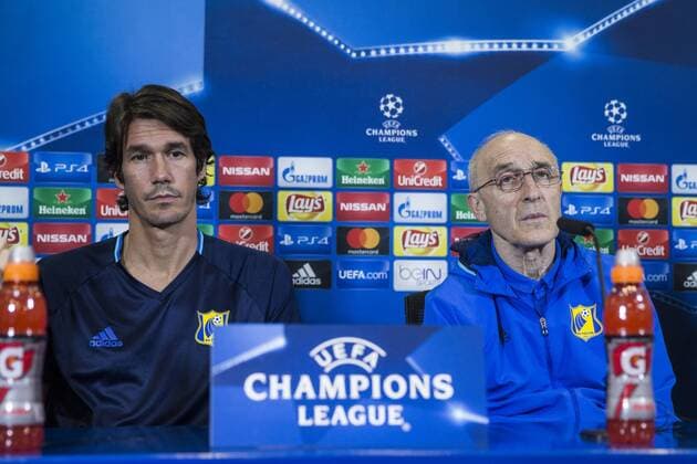 Rostov s Coach Ivan Daniliantz during the press conference PK Pressekonferenz before the match of UEFA Champions League between Atletico de Madrid and FC Rostov, at Vicente Calderon Stadium, Madrid, Spain. October 31, 2016.  (20161031025)