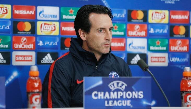 31.10.2016 St Jakob Stadion Basel , SCHWEIZ , Herren Fussball UEFA Champions League Pressekonferenz Trainer Unai Emery (Paris Saint Germain) 