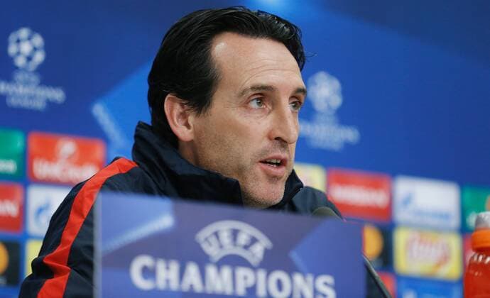 31.10.2016 St Jakob Stadion Basel , SCHWEIZ , Herren Fussball UEFA Champions League Pressekonferenz Trainer Unai Emery (Paris Saint Germain) 