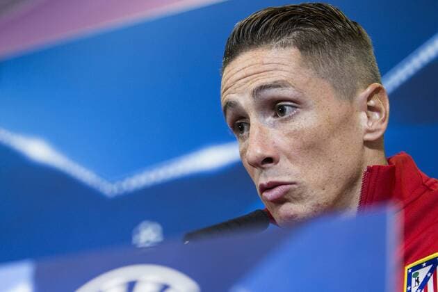 Atletico de Madrid s Fernando Torres during the press conference PK Pressekonferenz before the match of UEFA Champions League between Atletico de Madrid and FC Rostov, at Vicente Calderon Stadium, Madrid, Spain. October 31, 2016.  (20161031006)