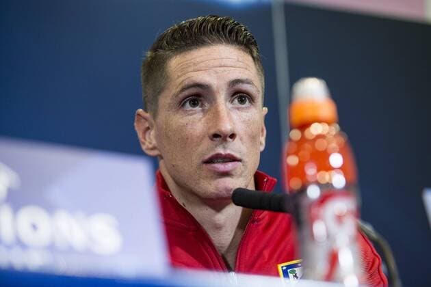 Atletico de Madrid s Fernando Torres during the press conference PK Pressekonferenz before the match of UEFA Champions League between Atletico de Madrid and FC Rostov, at Vicente Calderon Stadium, Madrid, Spain. October 31, 2016.  (20161031039)