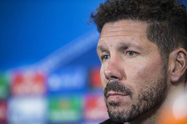 Atletico de Madrid s coach Diego Pablo Cholo Simeone during the press conference PK Pressekonferenz before the match of UEFA Champions League between Atletico de Madrid and FC Rostov, at Vicente Calderon Stadium, Madrid, Spain. October 31, 2016.  (20161031009)