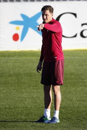 Fußball, CL, Atletico Madrid Training Gimenez. Atletico training session. In this picture, Gimenez. xRafaxCasalx 