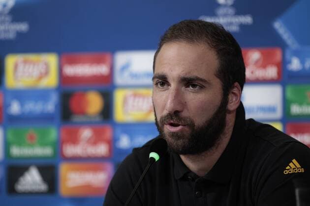 November 1, 2016 - Turin, Italy - Gonzalo Higuain during the press conference PK Pressekonferenz before Champions League match between Juventus v Olympique Lyonnais, in Turin, Italy on November 2, 2016. Press Conference Juventus  - ZUMAn230 20161101_zaa_n230_047